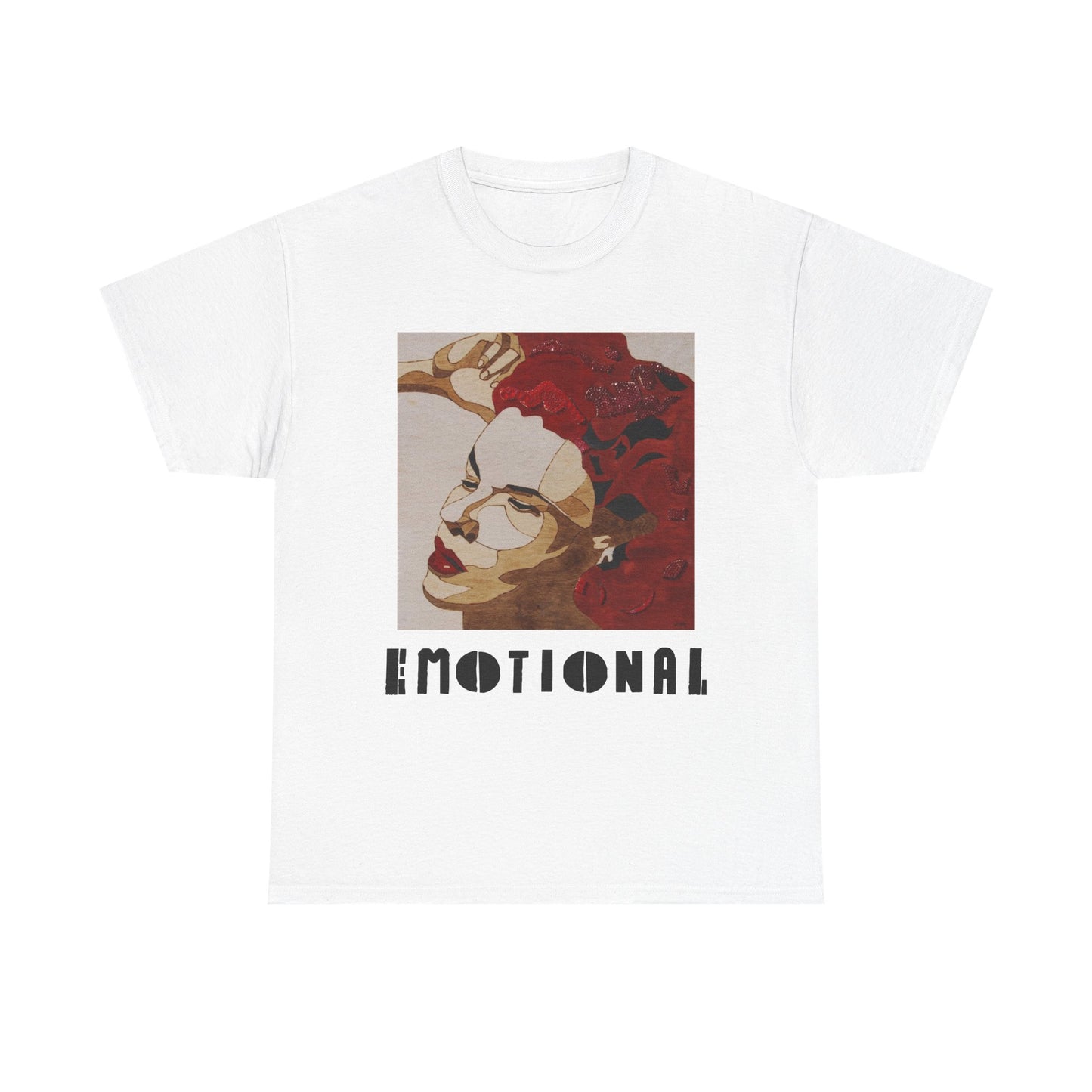 Emotional Art Unisex Heavy Cotton Tee | Aesthetic Shirt, Soft Graphic Tee, Casual Wear, Gift for Art Lovers, Unique Expression