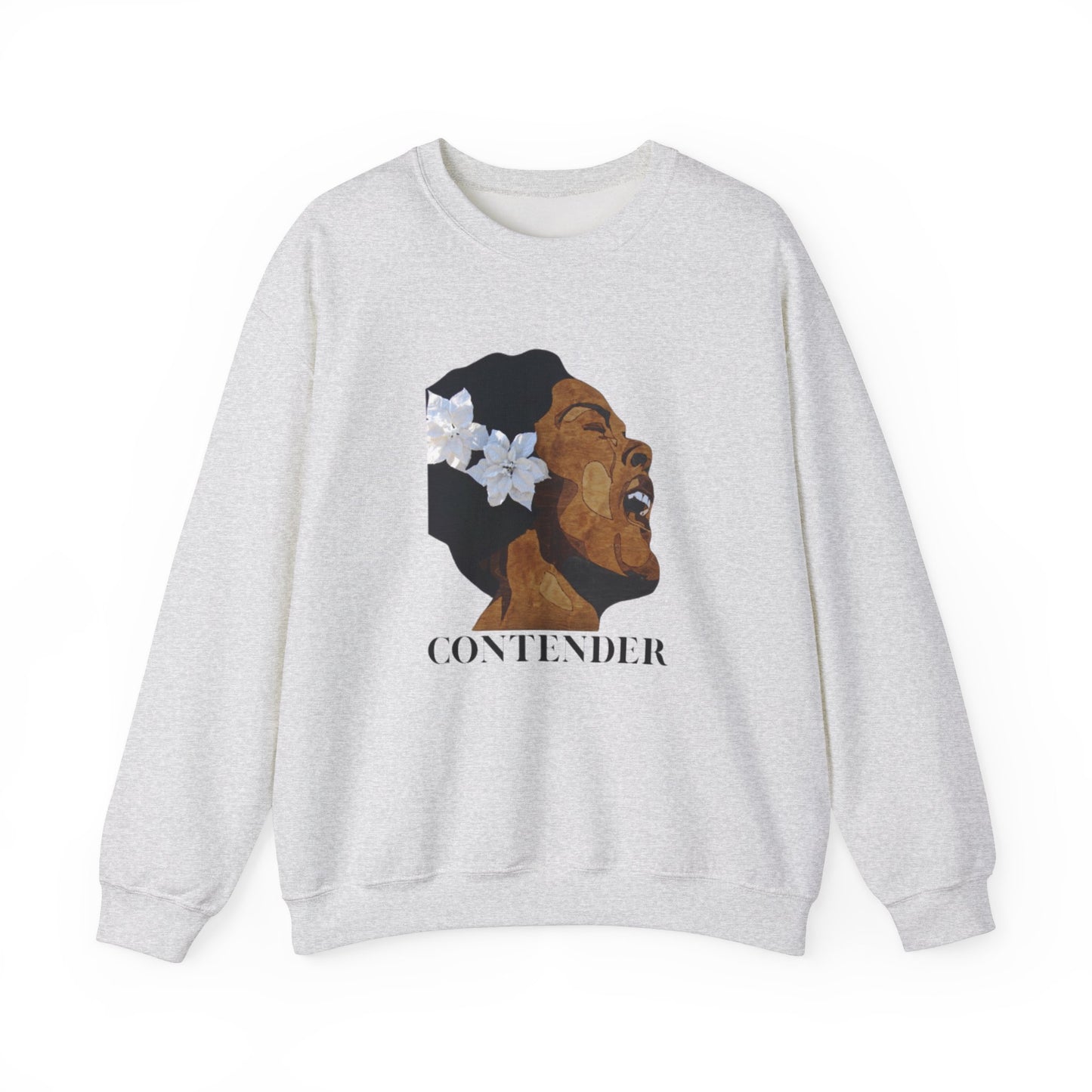 Contender Sweatshirt - Empowering Unisex Crewneck, Comfortable Everyday Wear, Perfect Gift for Music Lovers, Inspirational Quote, Unique Art
