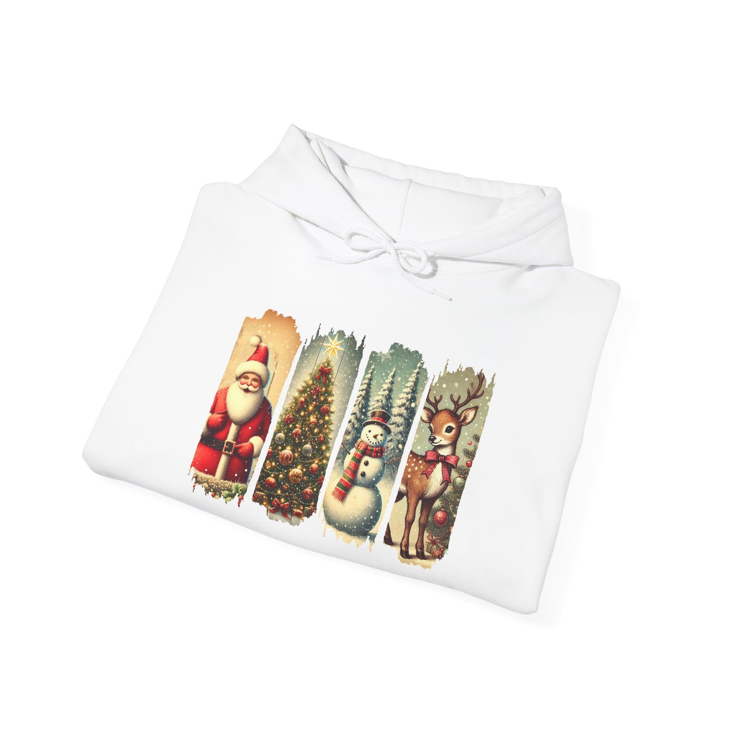 Festive Christmas Hooded Sweatshirt with Santa and Friends - Ileana Marie Designs