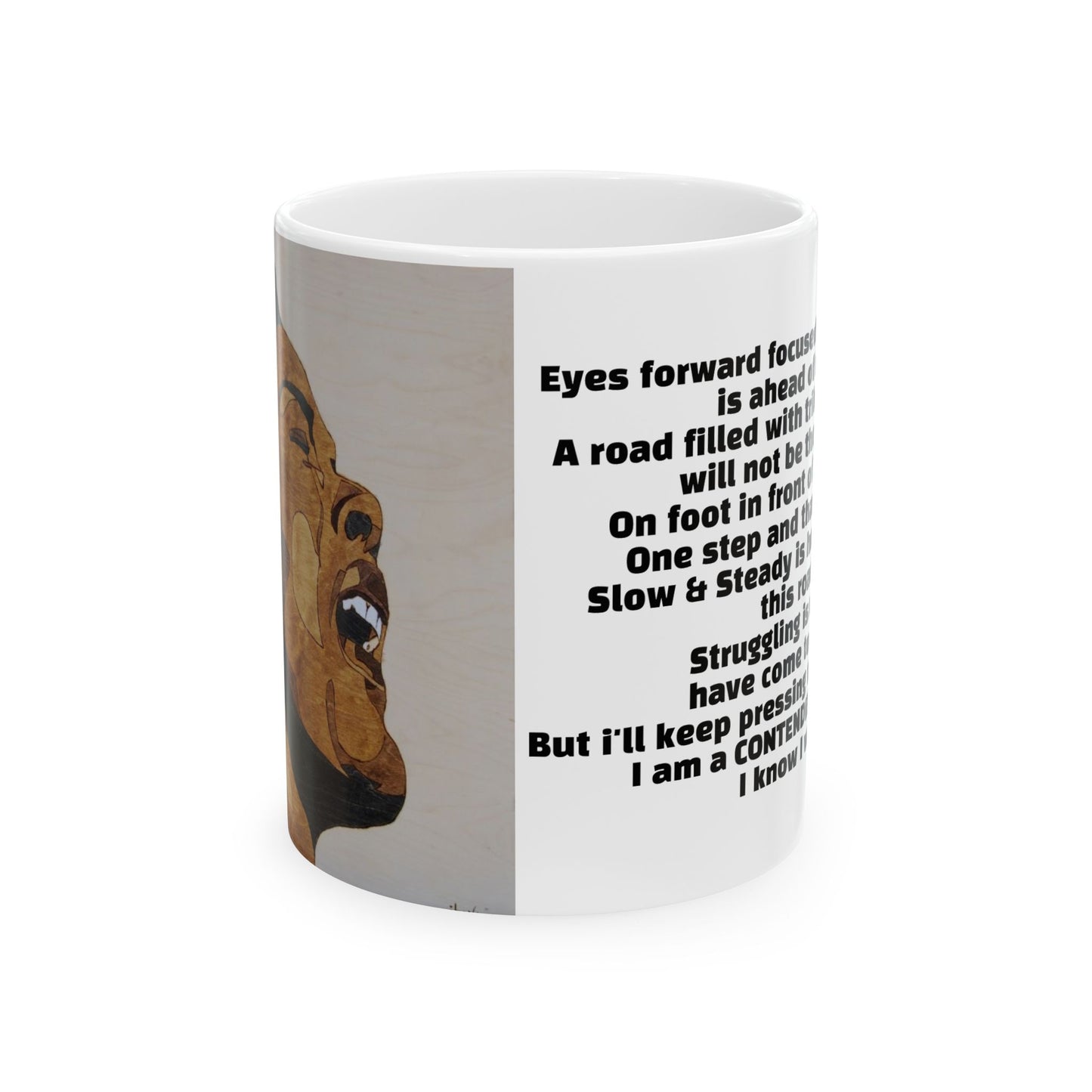 "Contender", Billie Holiday, Loved & Self-Discovery Quote, Inspirational Ceramic Mug
