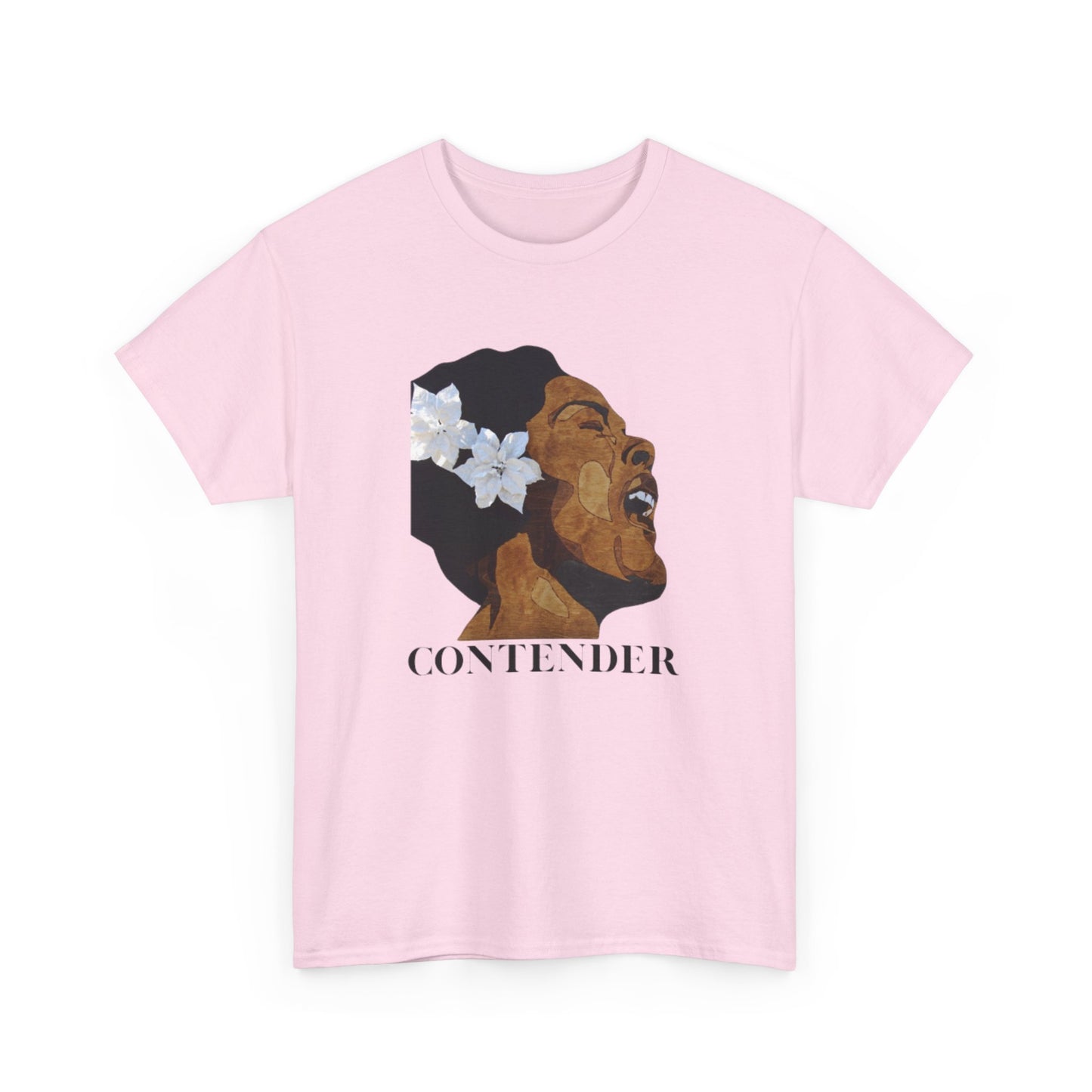 Empowering Contender Tee | Unisex Heavy Cotton T-Shirt for Music Lovers, Motivational Gift, Casual Wear, Art Tee, Inspirational Shirt