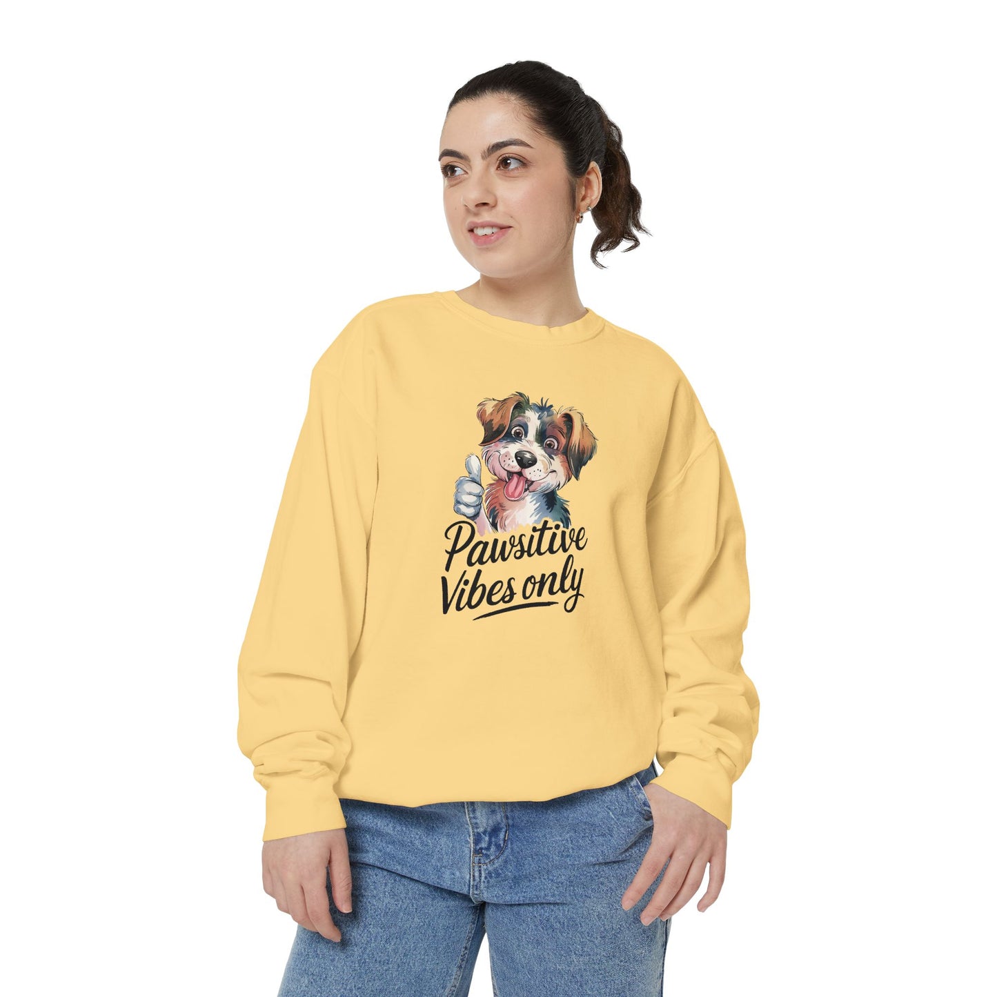 Pawsitive Vibes Only Unisex Sweatshirt - Cozy Dog Lover Pullover for Casual Days - Ileana Marie Designs