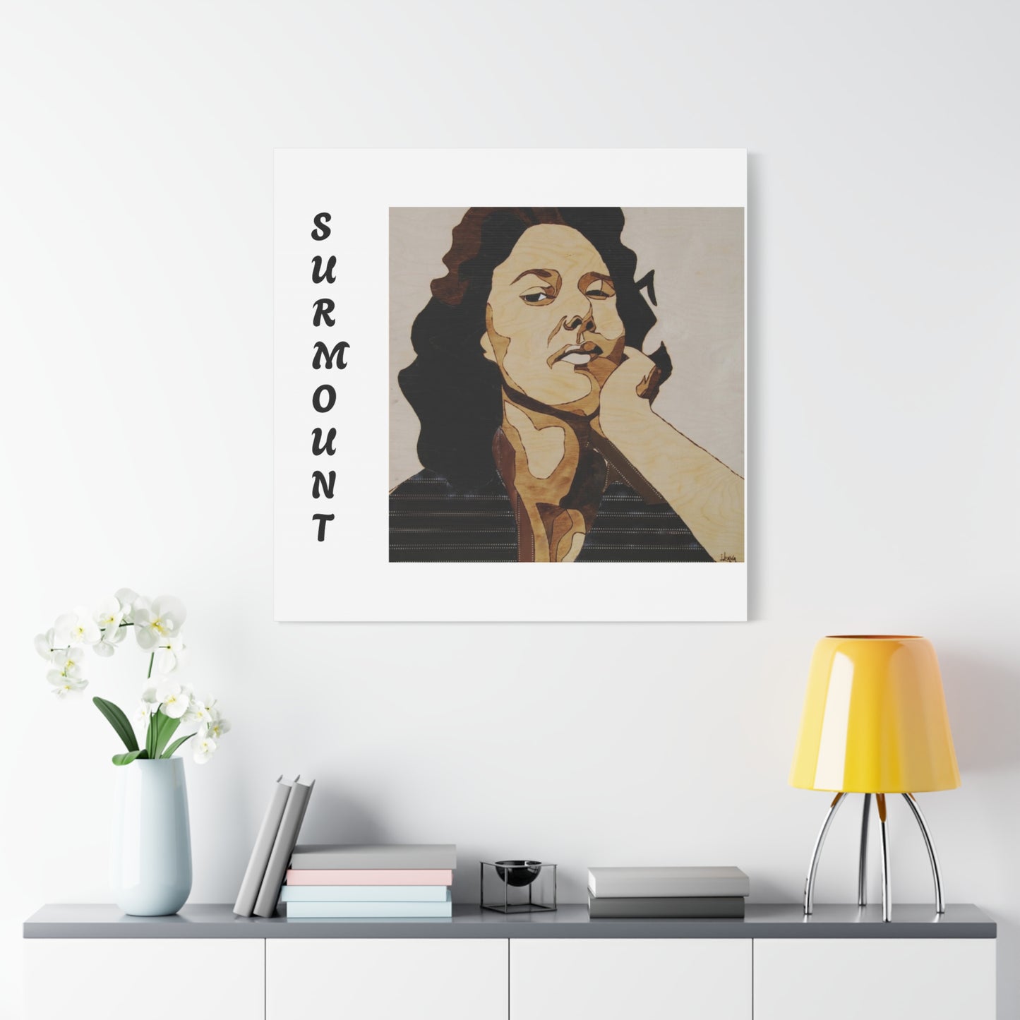 "Surmount", Dorothy Danbridge inspired  Contemporary Art Canvas Print - Modern Serene Portrait Decoration