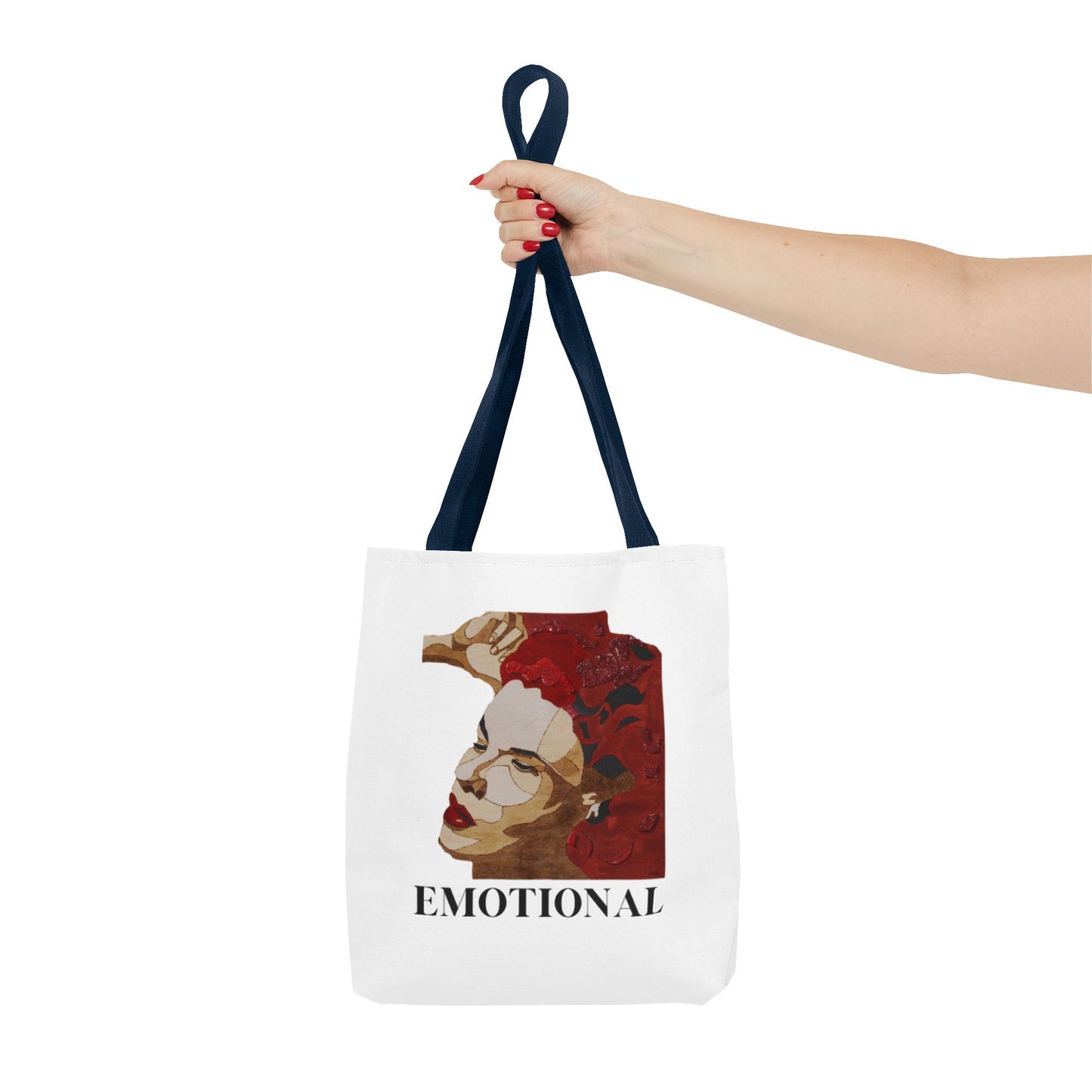 Emotional Art Tote Bag, Stylish Grocery Bag, Motivational Gift, Eco-Friendly Shopping Tote, Unique Canvas Handbag