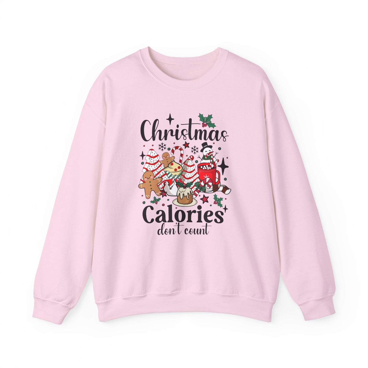 Christmas Calories Don't Count Crewneck Sweatshirt | Unisex Holiday Sweatshirt - Ileana Marie Designs