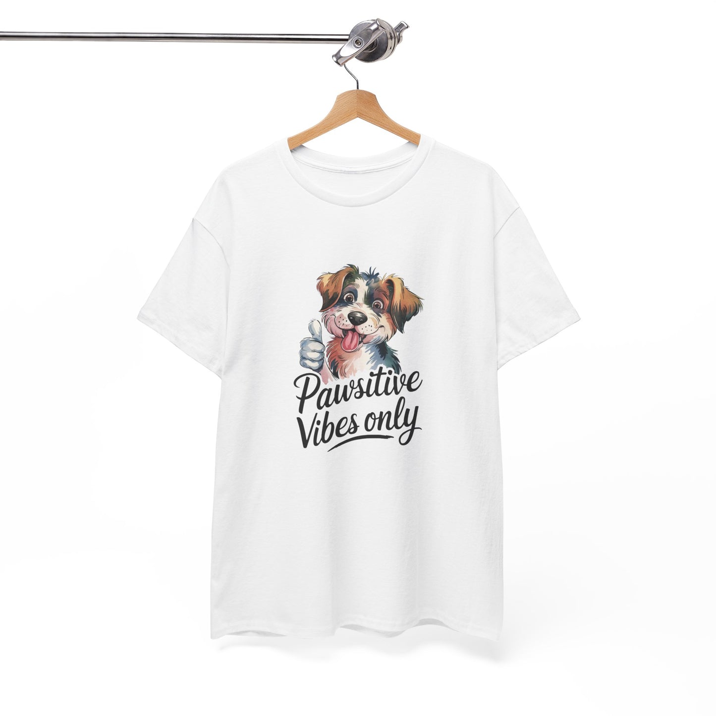 Pawsitive Vibes Only Unisex Heavy Cotton Tee - Ileana Marie Designs