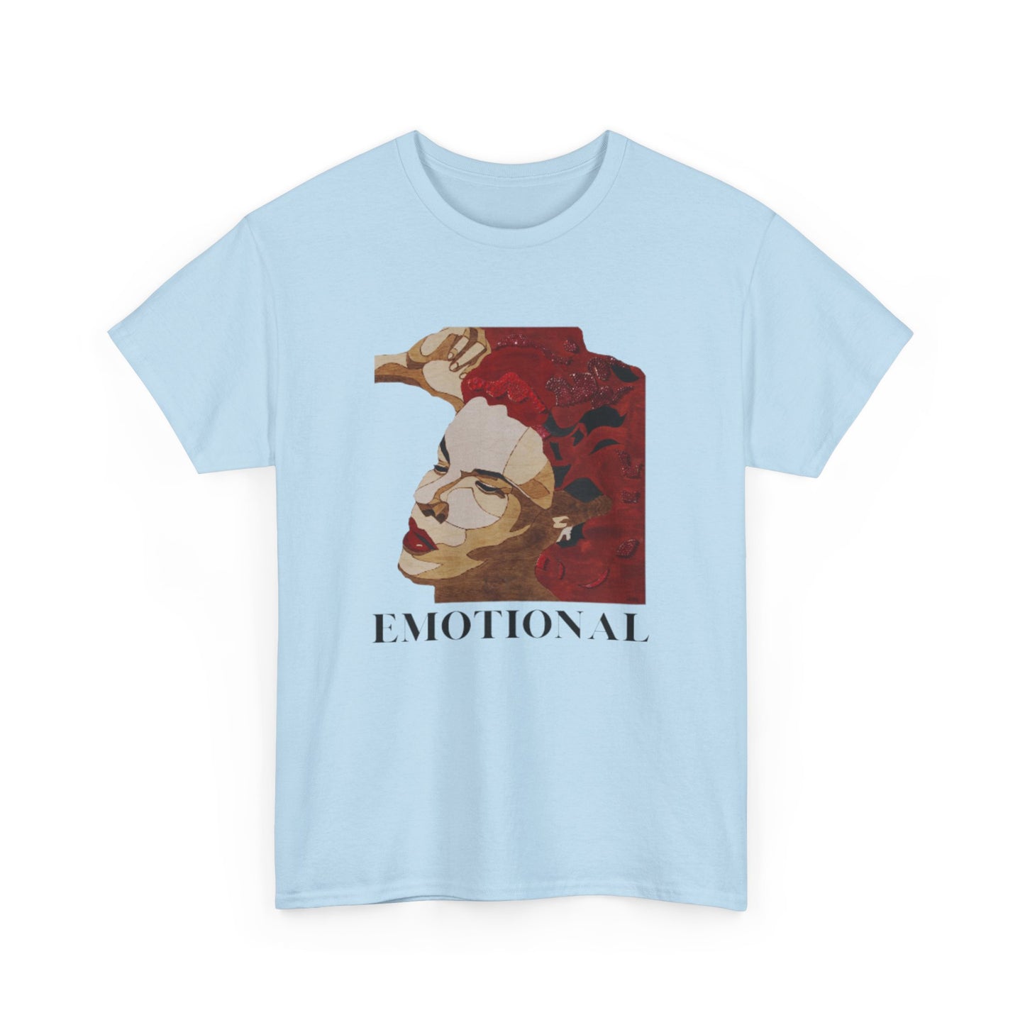 Emotional Art Unisex Heavy Cotton Tee, Graphic Tee, Expressive Shirt, Gift for Artists, Casual Wear, Statement Fashion