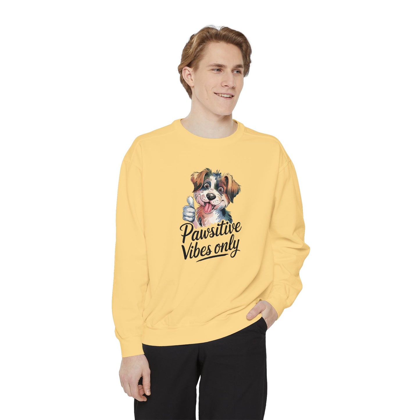 Pawsitive Vibes Only Unisex Sweatshirt - Cozy Dog Lover Pullover for Casual Days - Ileana Marie Designs