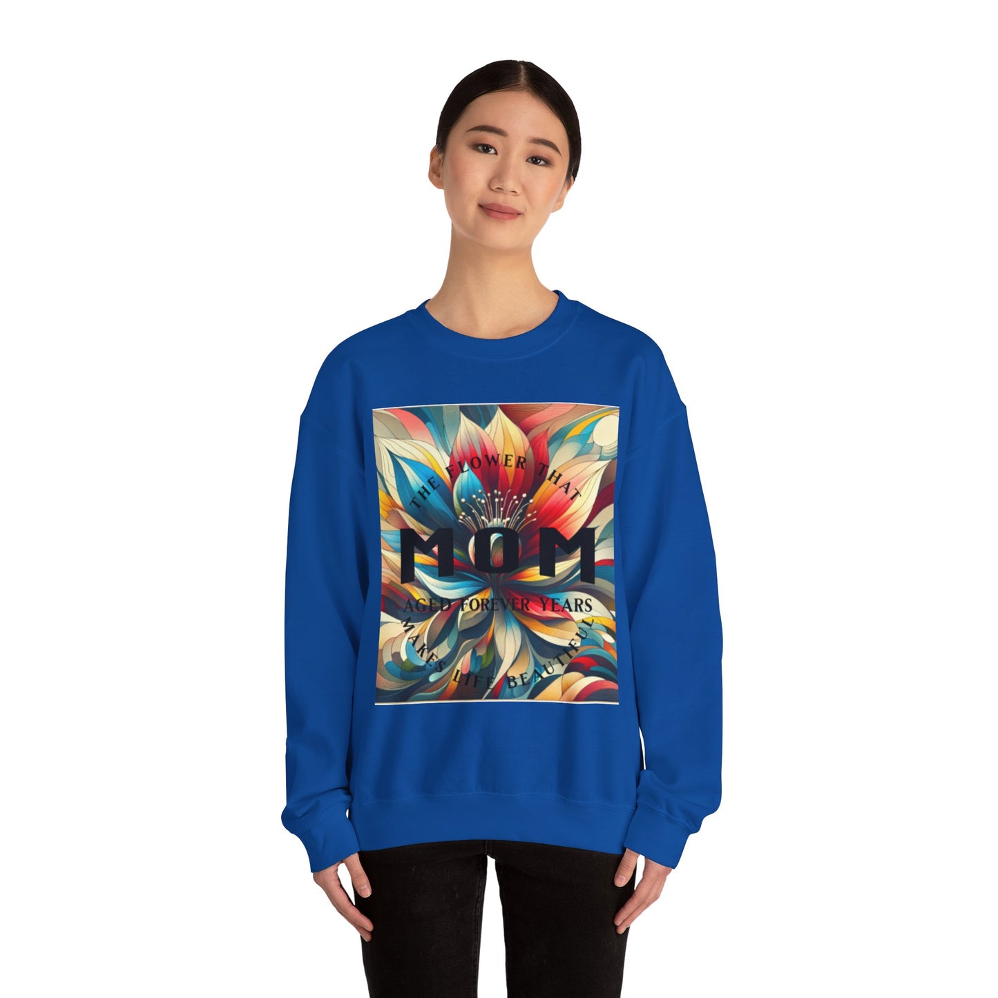 "The Flower" Mom Crewneck Sweatshirt - Perfect Gift for Mother's Day