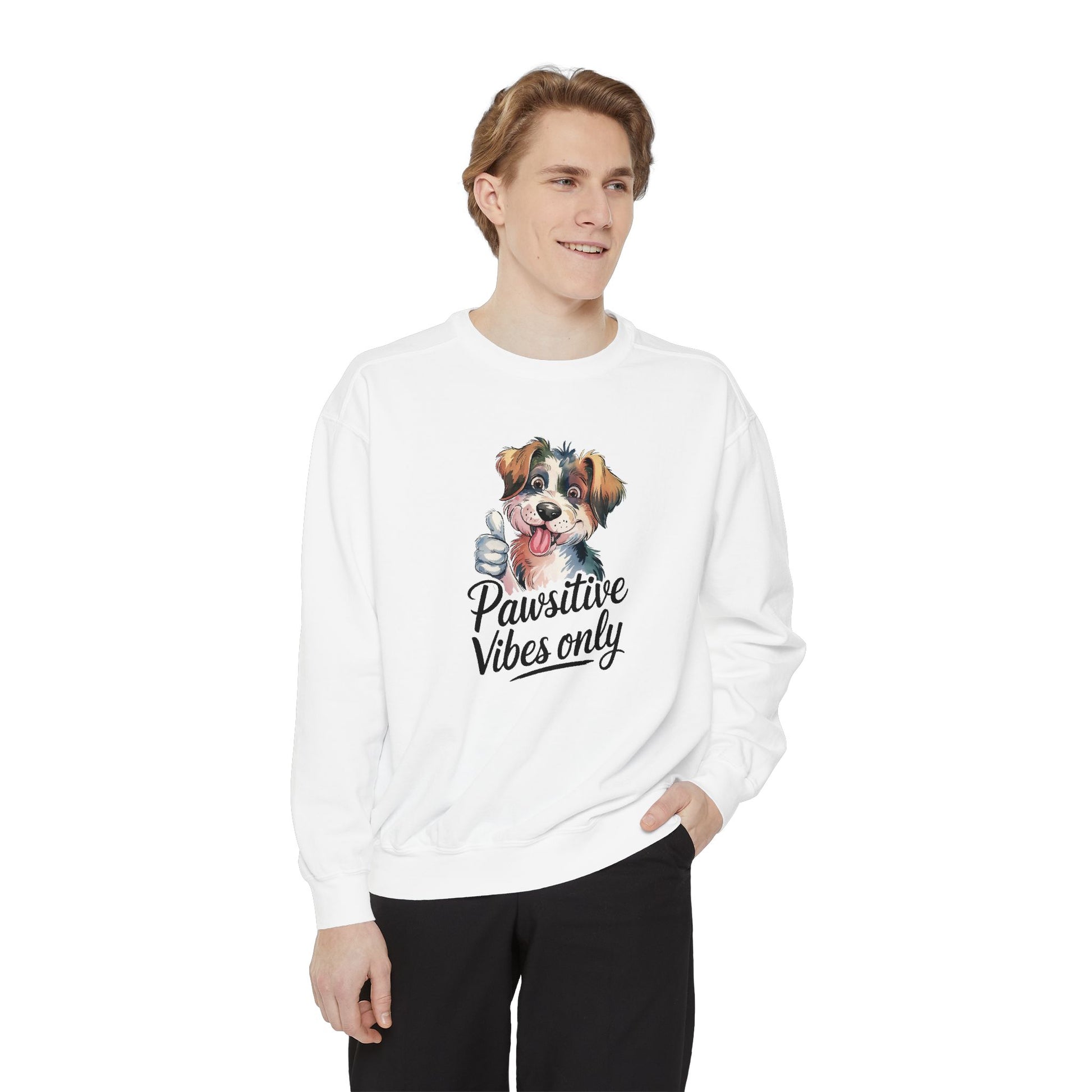 Pawsitive Vibes Only Unisex Sweatshirt - Cozy Dog Lover Pullover for Casual Days - Ileana Marie Designs