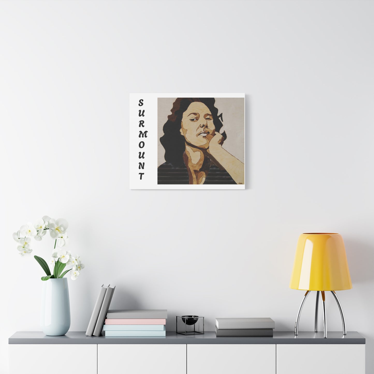 "Surmount", Dorothy Danbridge inspired  Contemporary Art Canvas Print - Modern Serene Portrait Decoration