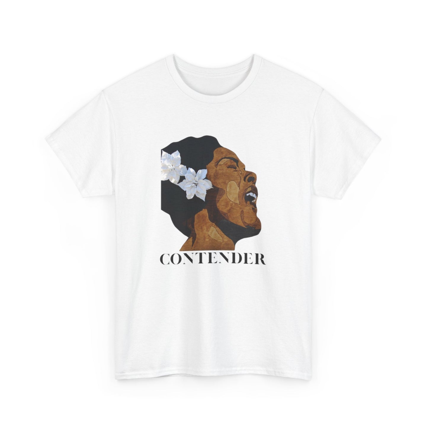 Empowering Contender Tee | Unisex Heavy Cotton T-Shirt for Music Lovers, Motivational Gift, Casual Wear, Art Tee, Inspirational Shirt