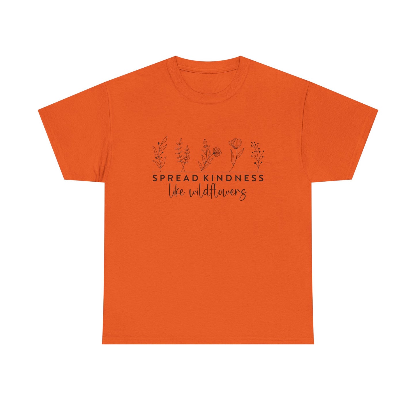 Spread Kindness Unisex Heavy Cotton Tee - Floral Design