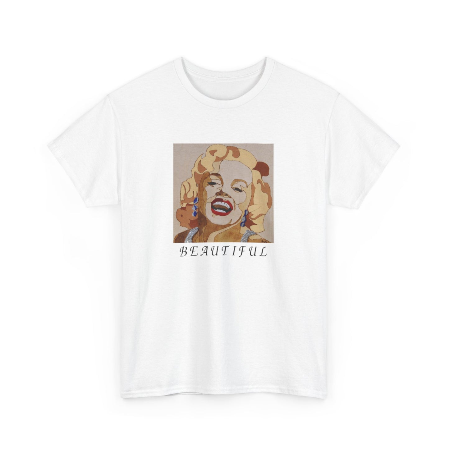 Marilyn Monroe Beautiful Tee, Vintage Inspired Art Shirt, Pop Culture Fashion, Unisex Gift for Movie Lovers, Retro Style Tee
