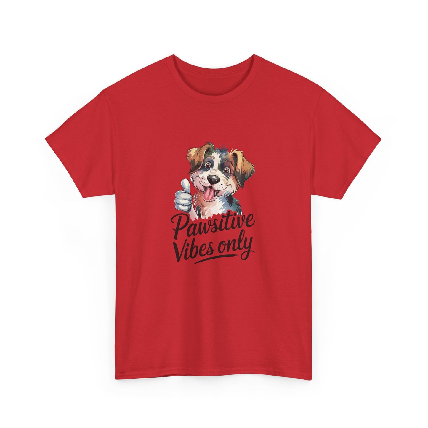 Pawsitive Vibes Only Unisex Heavy Cotton Tee - Ileana Marie Designs