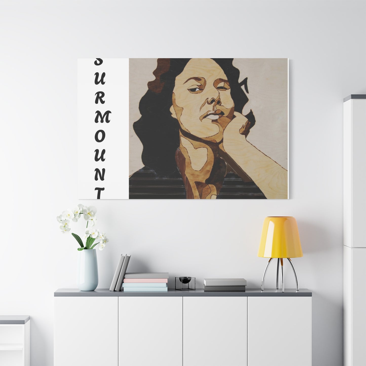"Surmount", Dorothy Danbridge inspired  Contemporary Art Canvas Print - Modern Serene Portrait Decoration