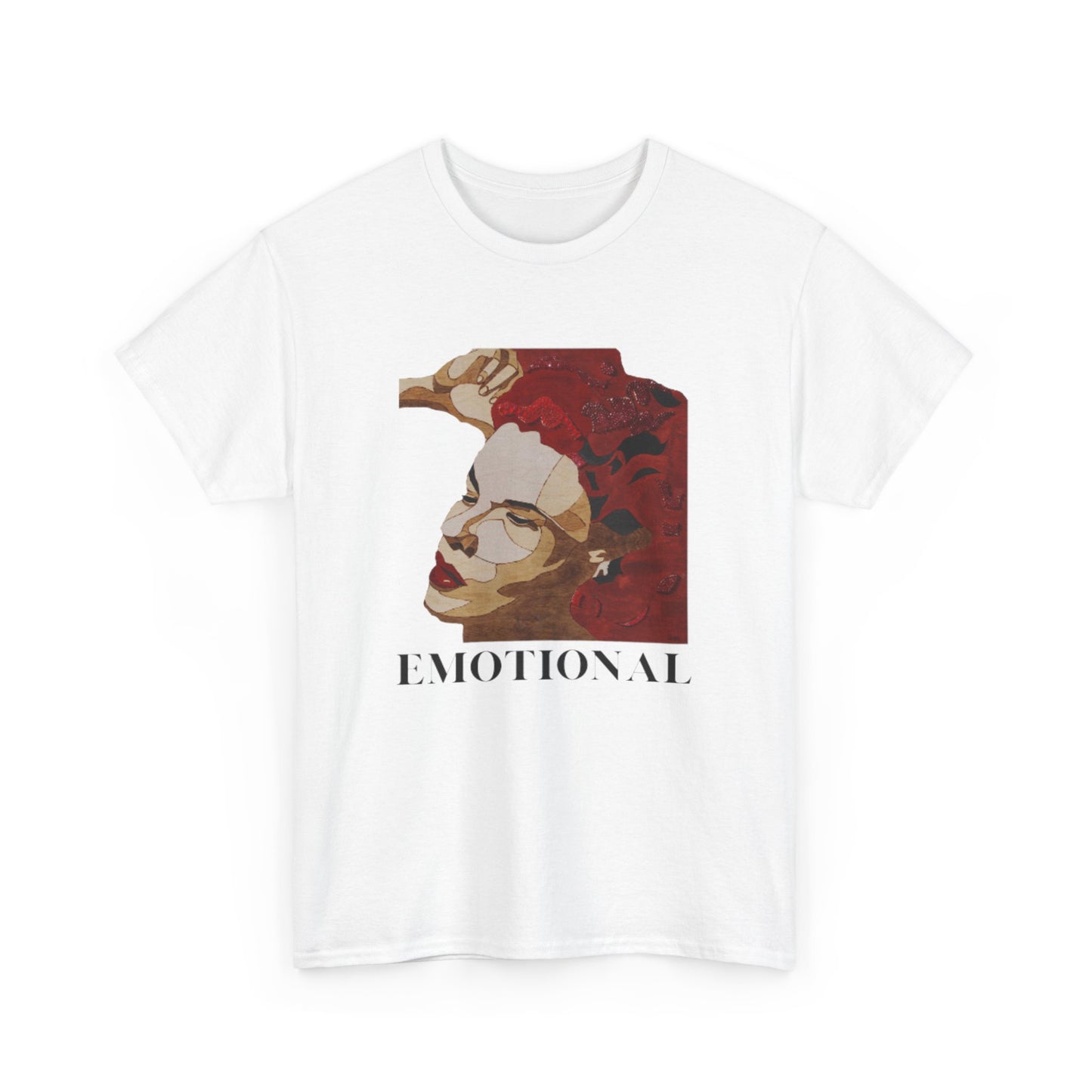 Emotional Art Unisex Heavy Cotton Tee, Graphic Tee, Expressive Shirt, Gift for Artists, Casual Wear, Statement Fashion