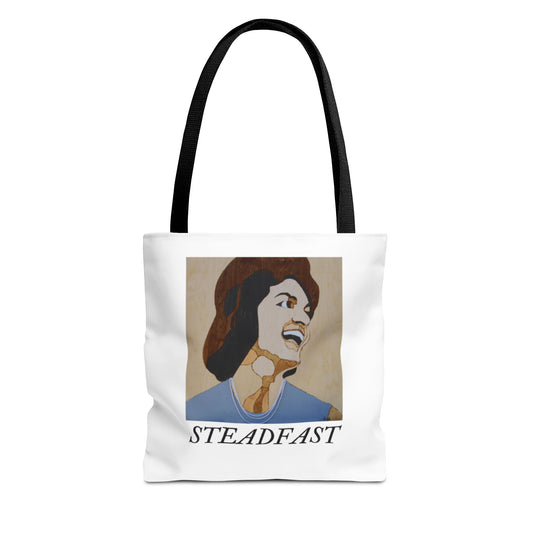 Inspirational Tote Bag - "Steadfast" Design, Motivational Gift for Women, Everyday Carry, Eco-Friendly Shopping, Gym Bag