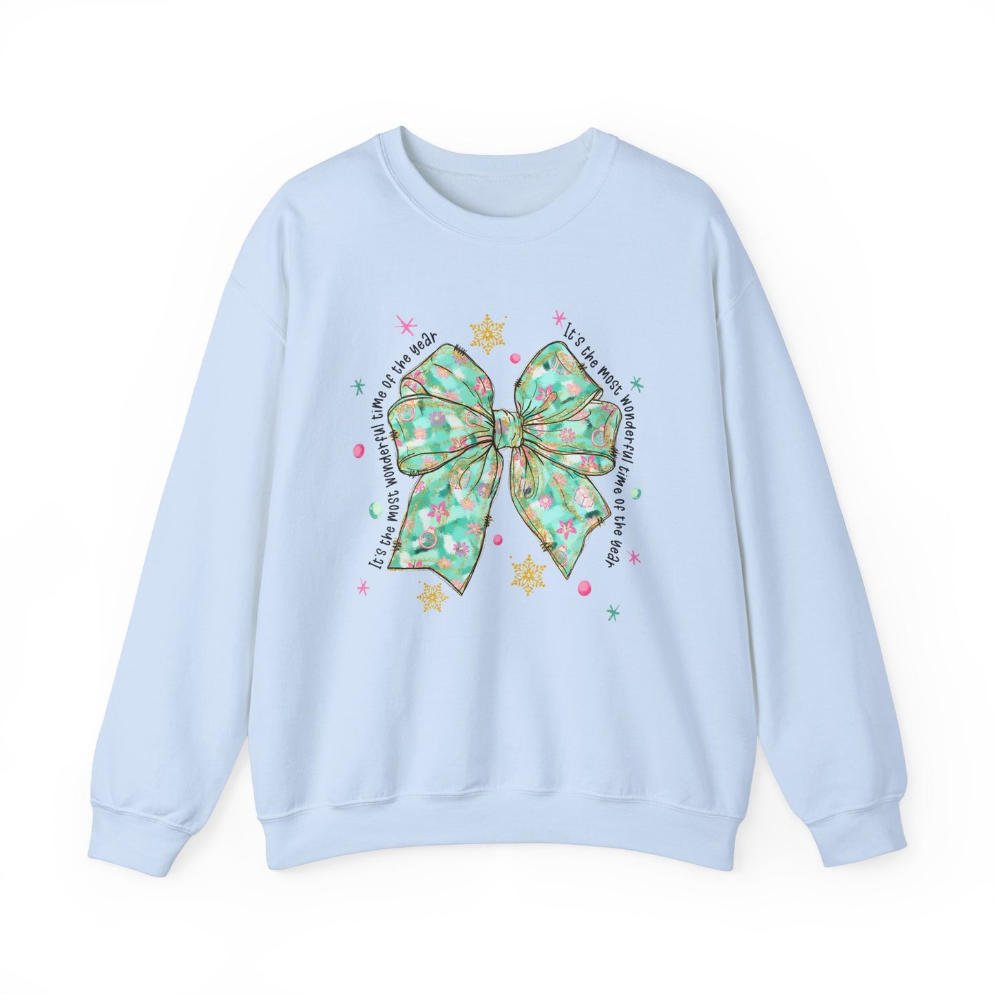 Festive Bow Crewneck Sweatshirt - Perfect for Christmas and Holiday Gatherings - Ileana Marie Designs