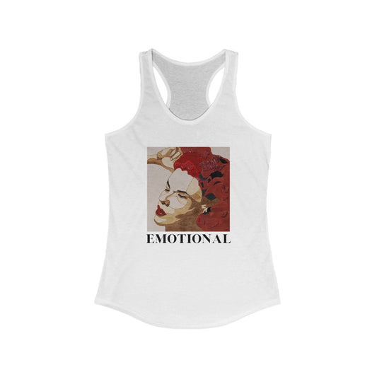 Emotional Art Racerback Tank, Stylish Women's Top, Motivational Gym Wear, Unique Workout Tee, Gift for Art Lovers