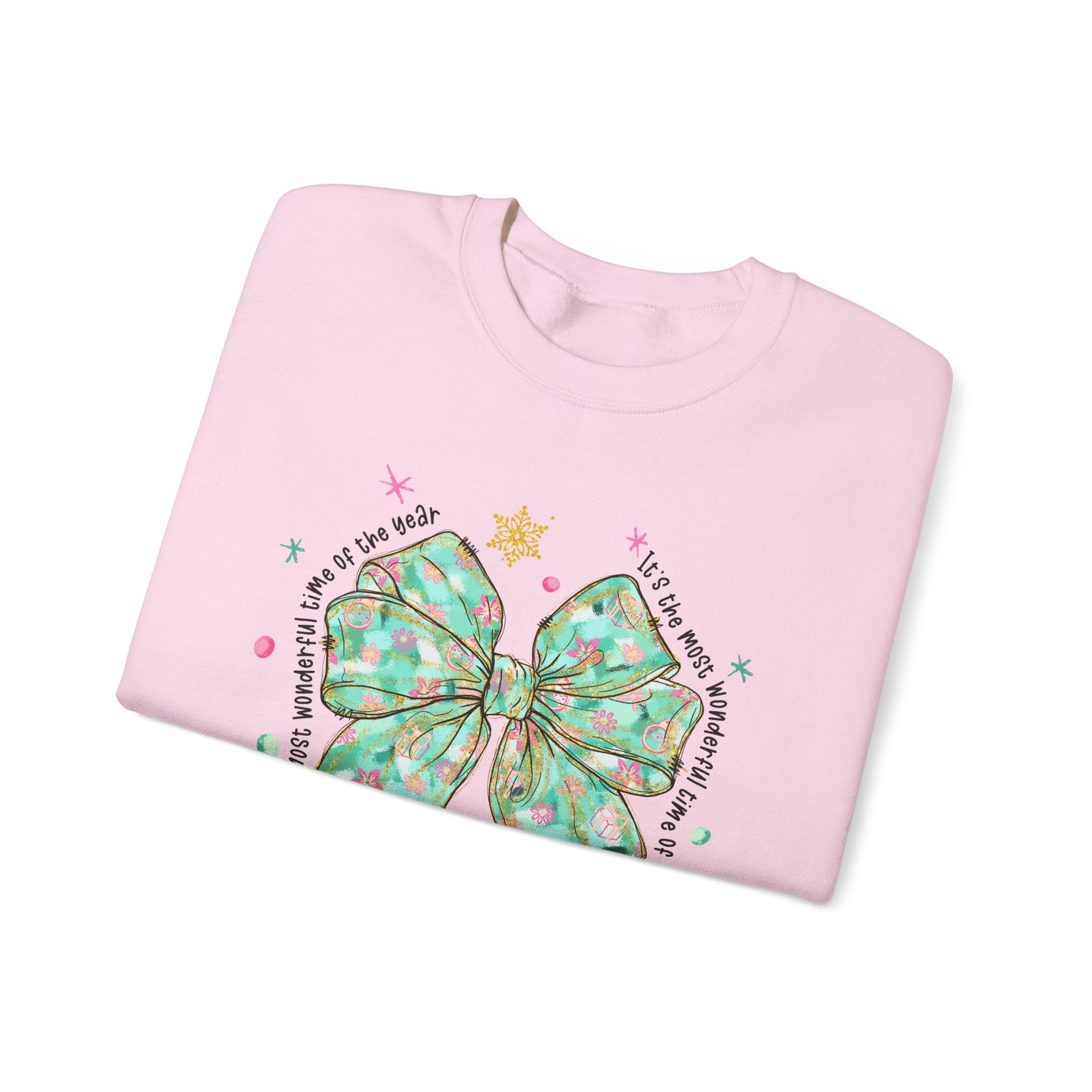 Festive Bow Crewneck Sweatshirt - Perfect for Christmas and Holiday Gatherings - Ileana Marie Designs