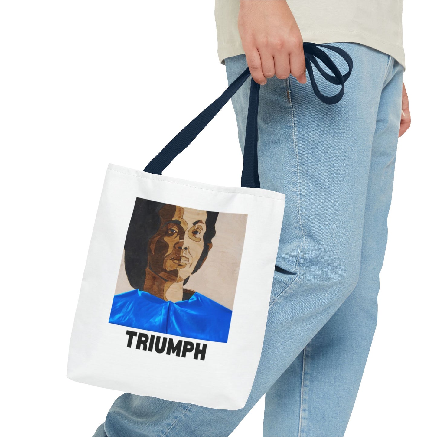 Triumph Tote Bag for Inspiration And Empowerment, Motivational Gift for Students, Eco-Friendly Shopping Bag, Artistic Statement
