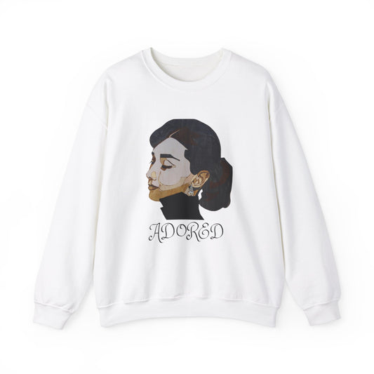 Adored Sweatshirt, Cozy Women's Apparel, Everyday Wear, Gift for Her, Birthday Present, Relaxed Style