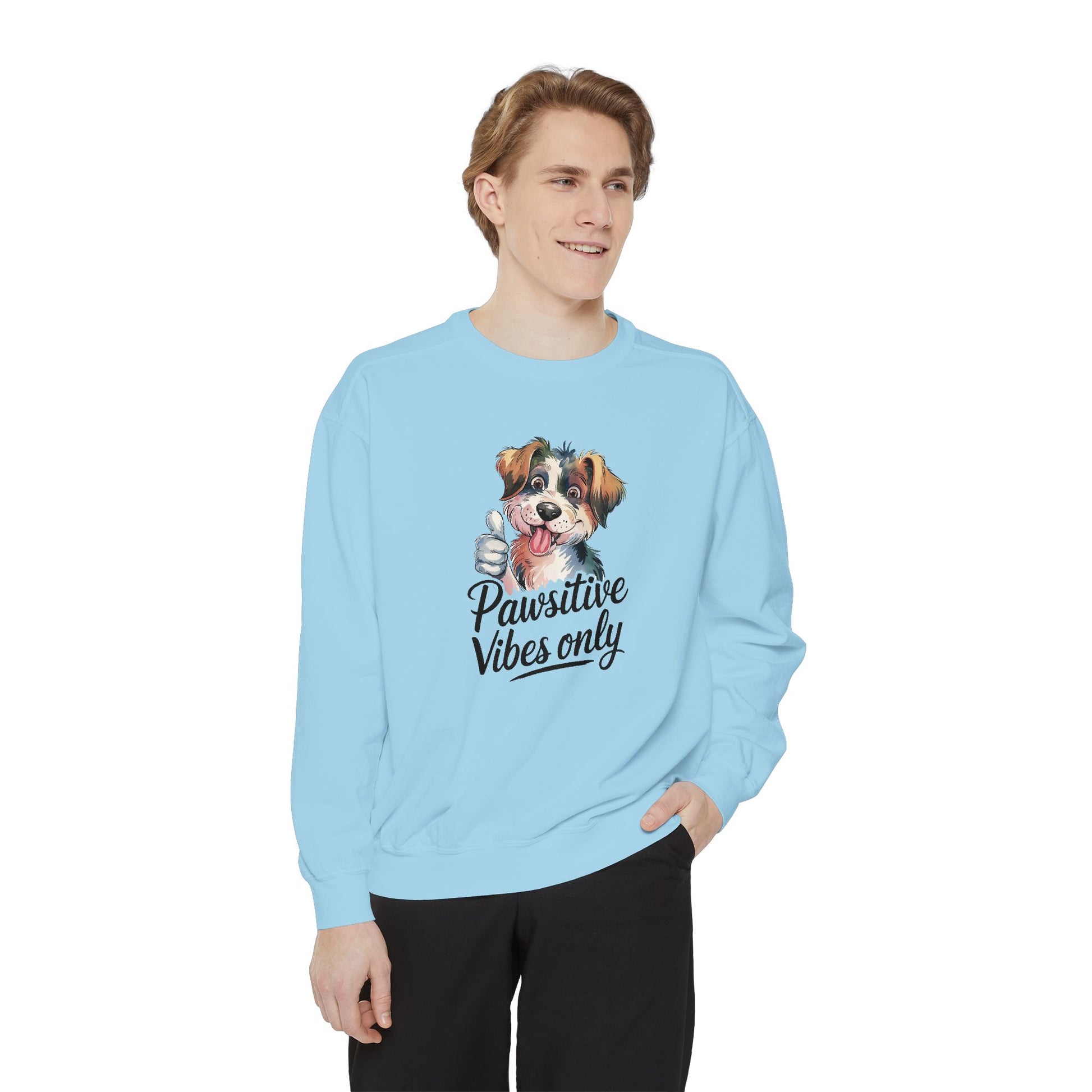 Pawsitive Vibes Only Unisex Sweatshirt - Cozy Dog Lover Pullover for Casual Days - Ileana Marie Designs