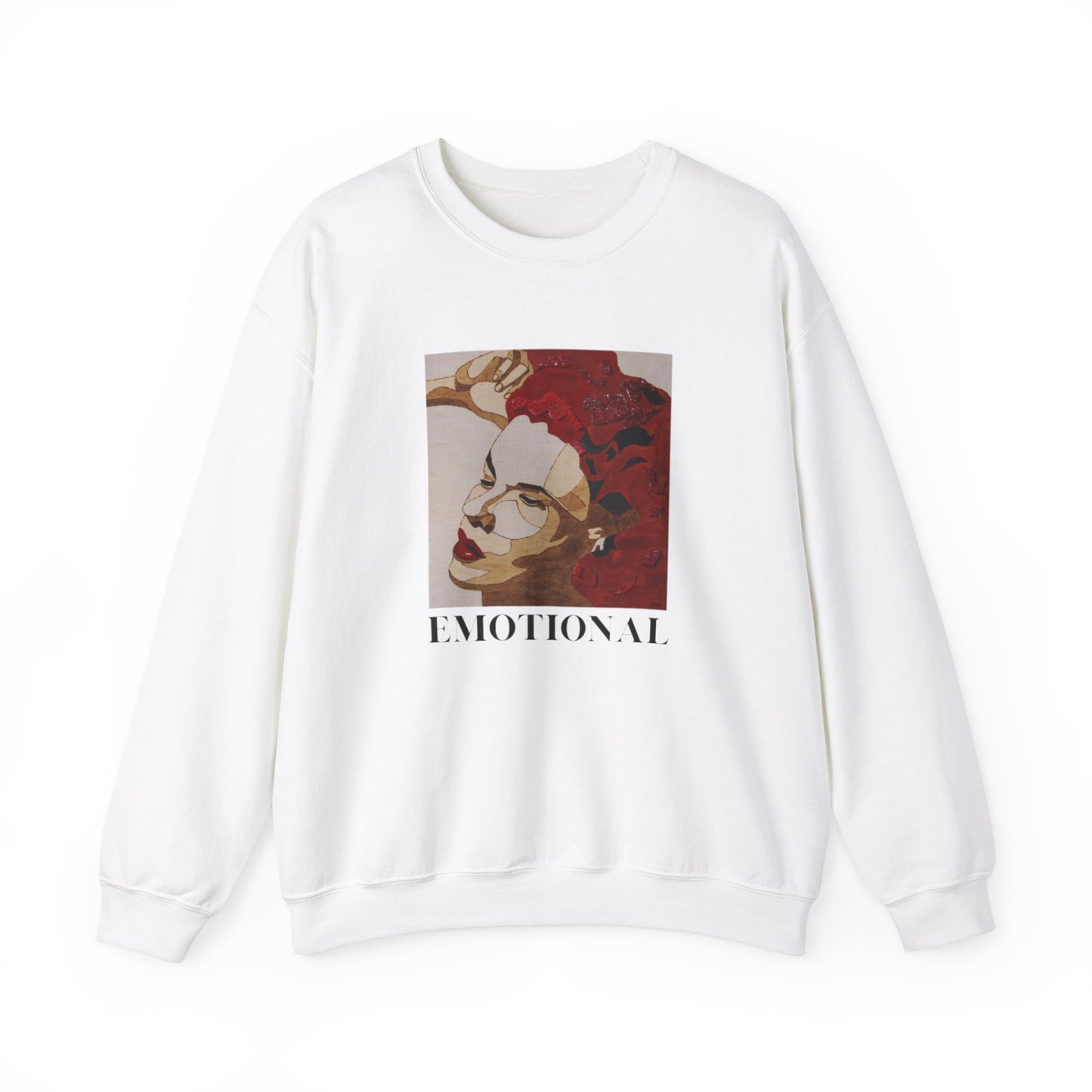 Emotional Art Crewneck Sweatshirt for Comfort and Expression, Cozy Unisex Pullover for Art Lovers, Casual Gift, Statement Apparel, Fashion,