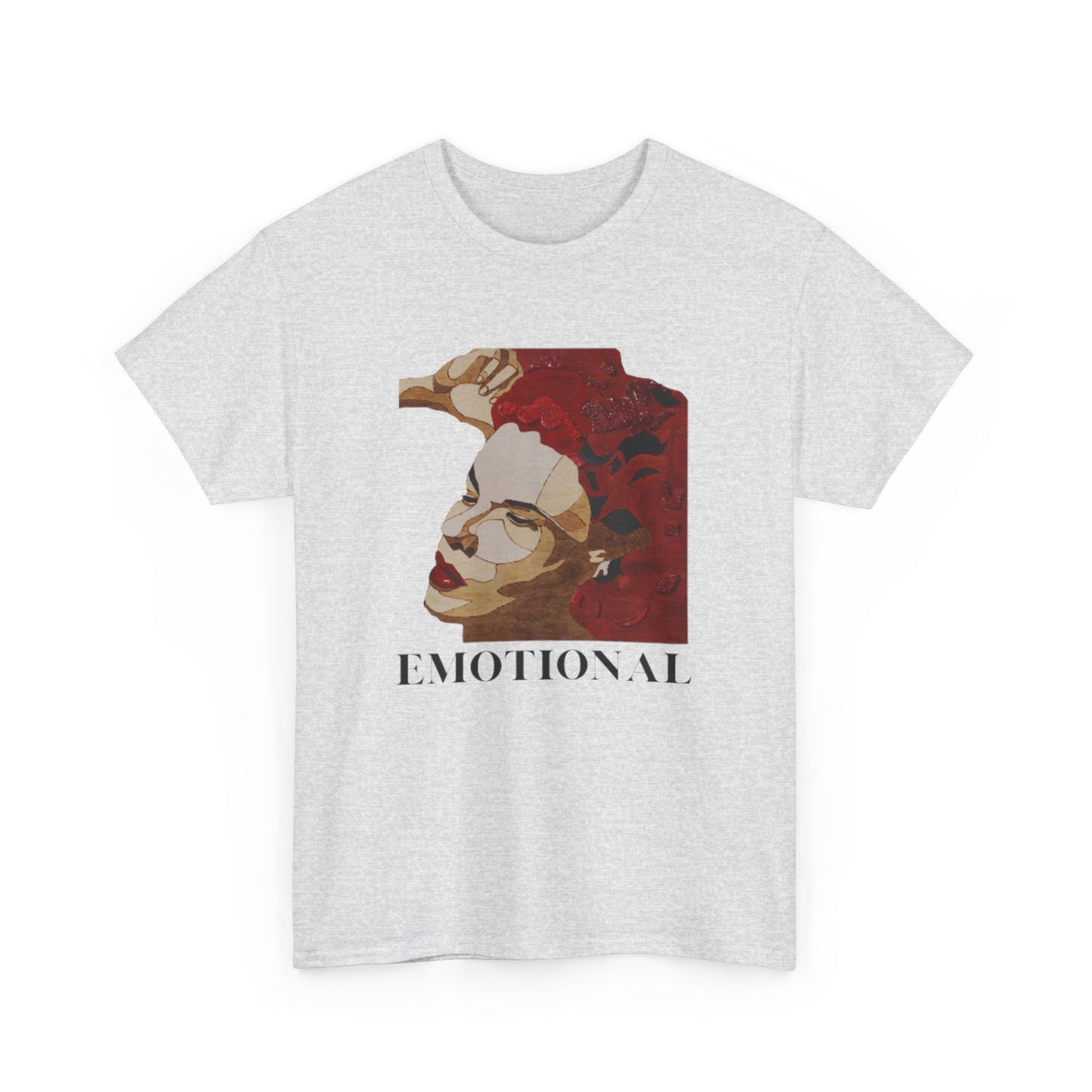 Emotional Art Unisex Heavy Cotton Tee, Graphic Tee, Expressive Shirt, Gift for Artists, Casual Wear, Statement Fashion