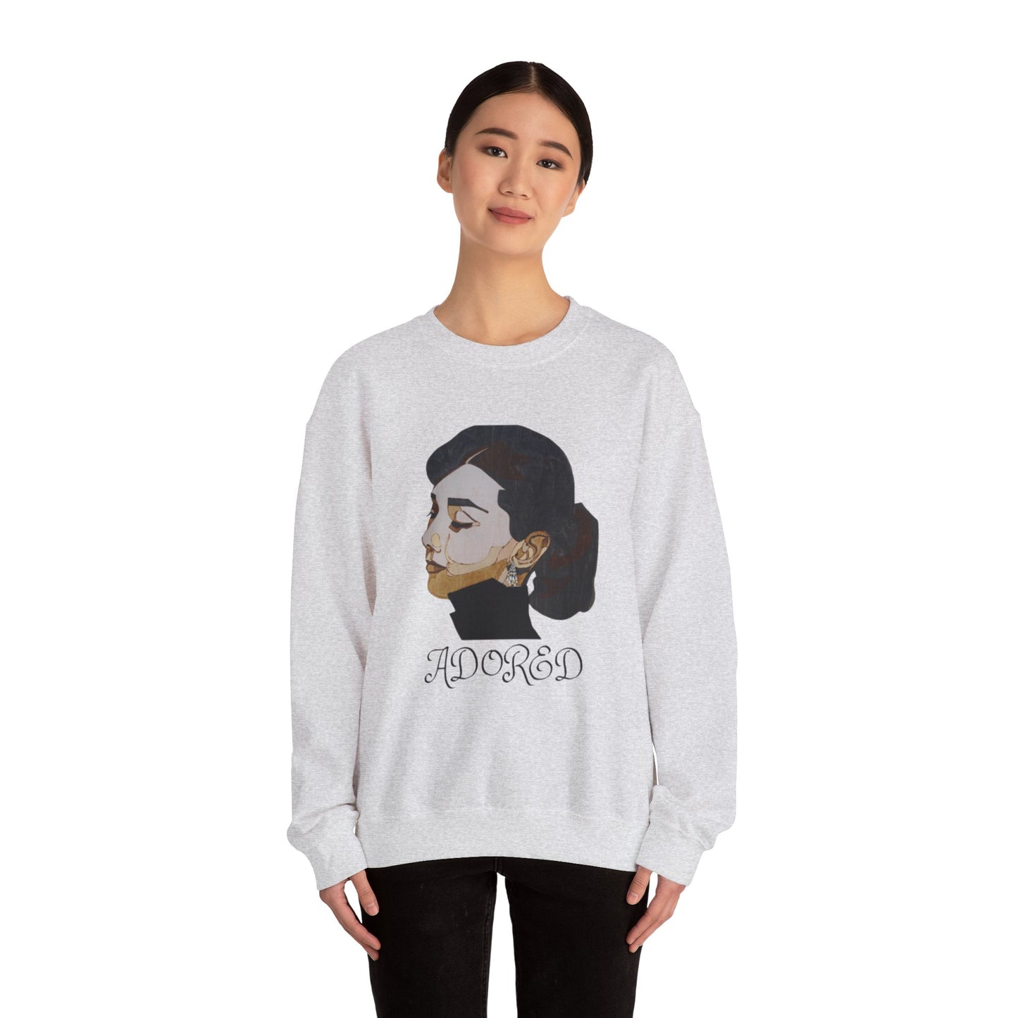 Adored Sweatshirt, Cozy Women's Apparel, Everyday Wear, Gift for Her, Birthday Present, Relaxed Style
