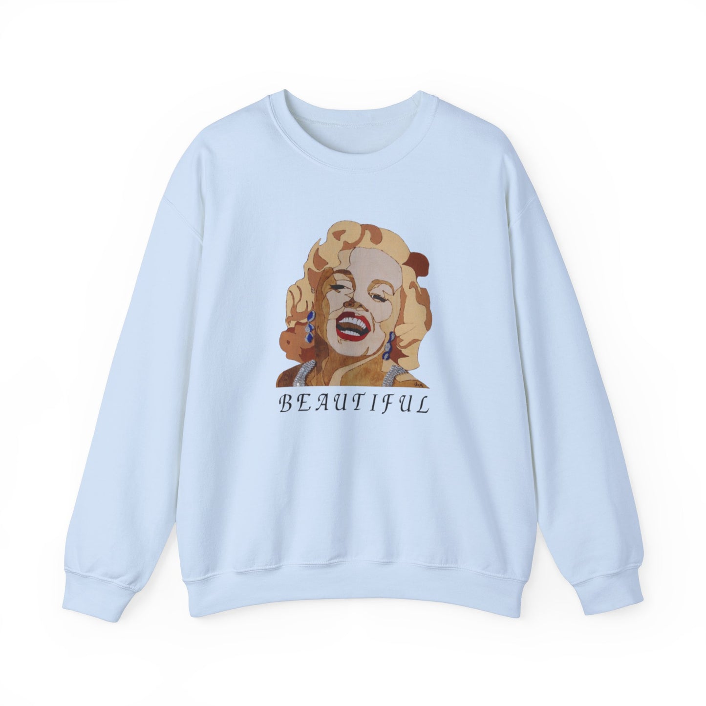 Marilyn Monroe 'BEAUTIFUL' Sweatshirt - Cozy Vintage Crewneck, Gift for Movie Lovers, Retro Style, Fall Fashion, Iconic Homewear