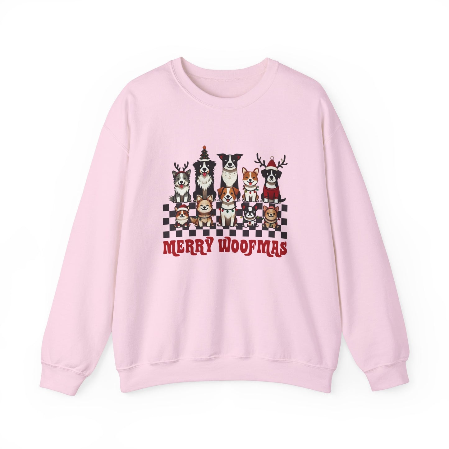 Merry Woofmas Crewneck Sweatshirt - Unisex Holiday Dog Design - Ileana Marie Designs