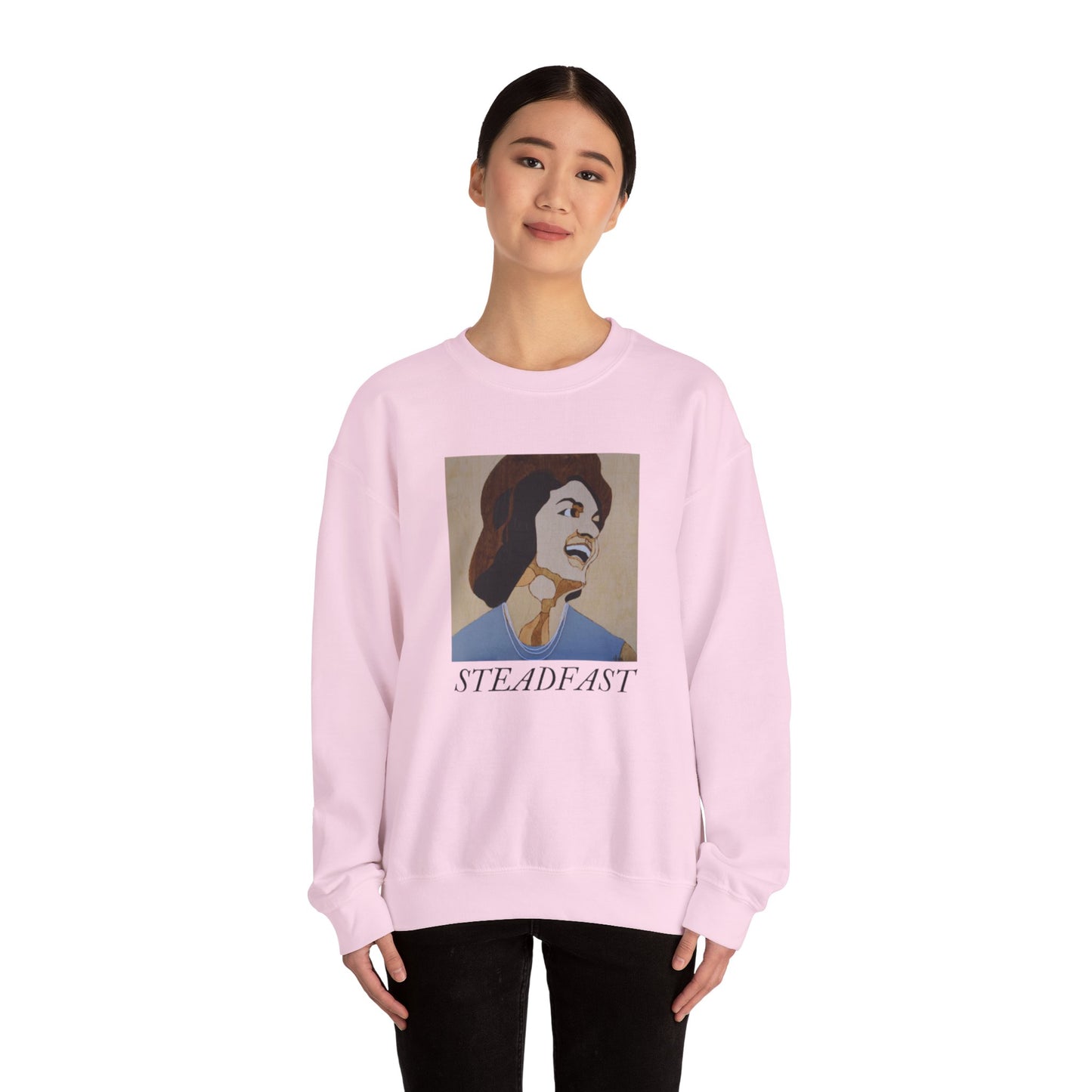 Steadfast Unisex Crewneck Sweatshirt, Inspirational Gift, Everyday Comfort Wear, Cozy Fashion, Motivational Apparel