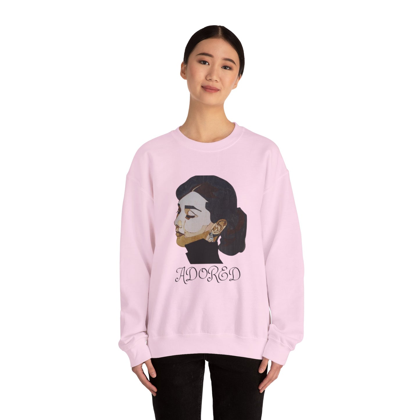 Adored Sweatshirt, Cozy Women's Apparel, Everyday Wear, Gift for Her, Birthday Present, Relaxed Style