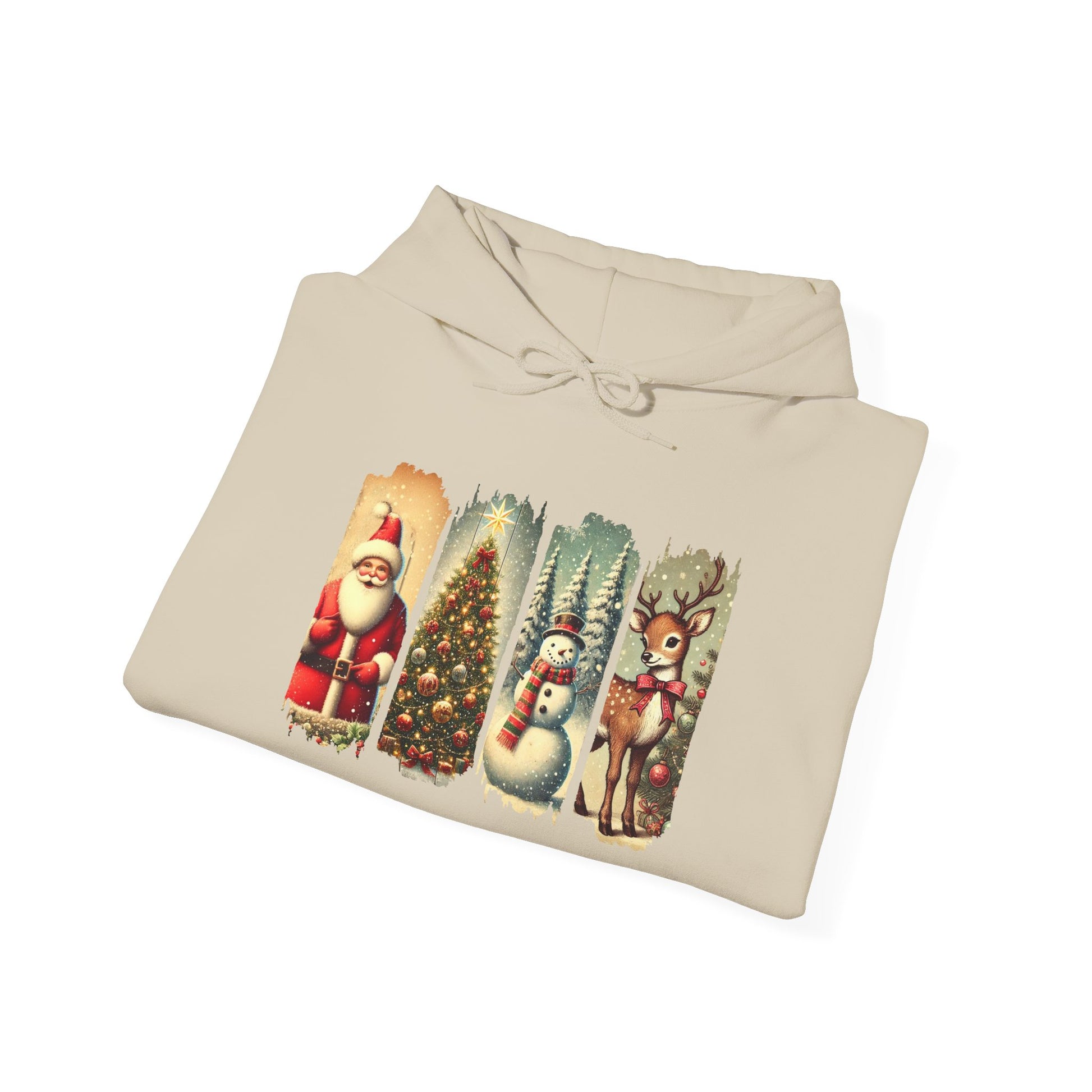 Festive Christmas Hooded Sweatshirt with Santa and Friends - Ileana Marie Designs