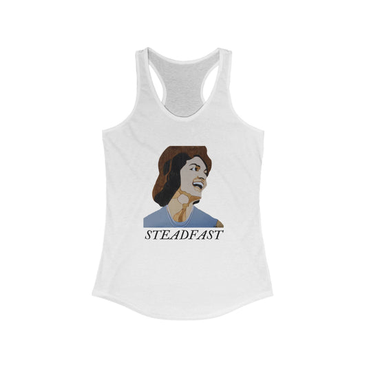 Steadfast Women's Racerback Tank - Motivational Workout Top, Fitness Apparel, Summer Wear, Gift for Her, Inspirational Clothing