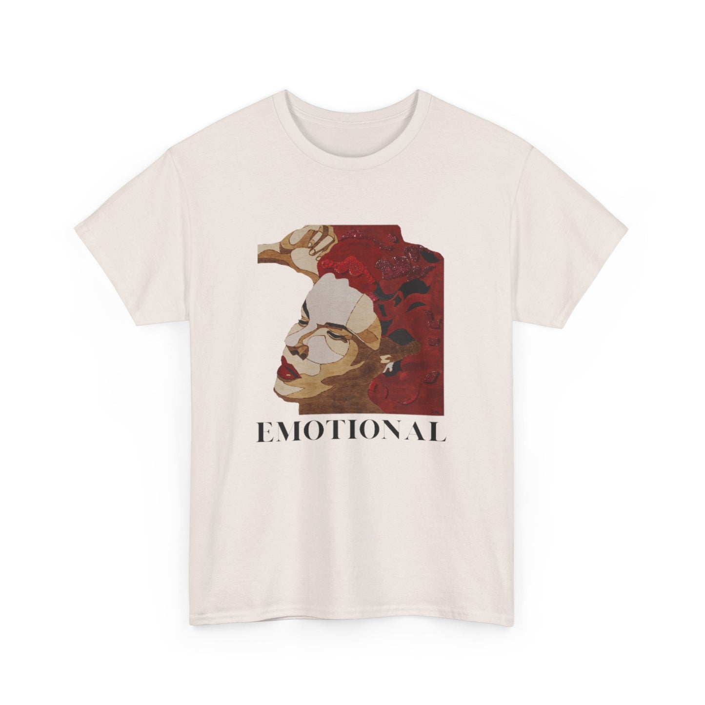Emotional Art Unisex Heavy Cotton Tee, Graphic Tee, Expressive Shirt, Gift for Artists, Casual Wear, Statement Fashion