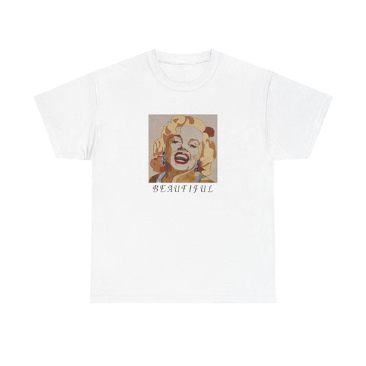 Marilyn Monroe Beautiful Tee, Vintage Inspired Art Shirt, Pop Culture Fashion, Unisex Gift for Movie Lovers, Retro Style Tee