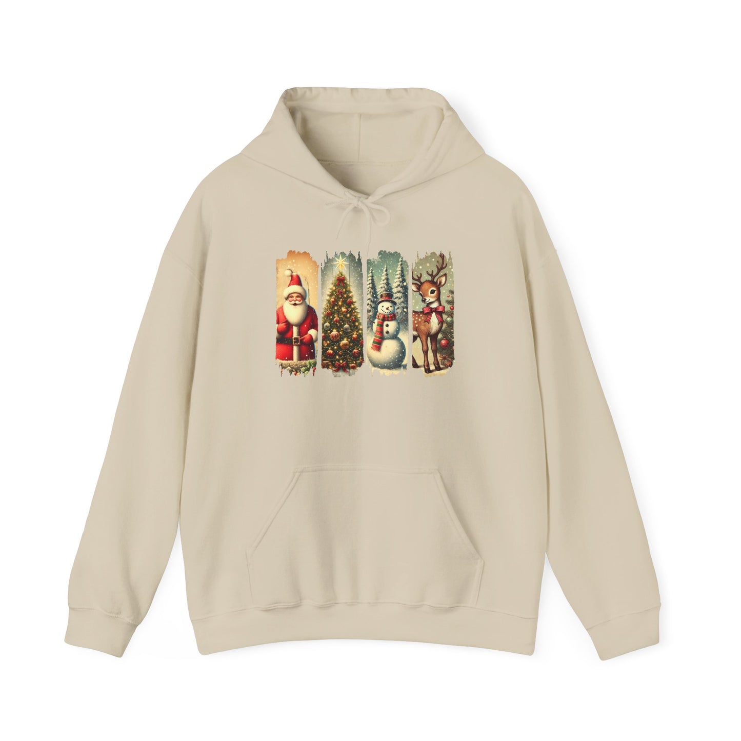 Festive Christmas Hooded Sweatshirt with Santa and Friends - Ileana Marie Designs