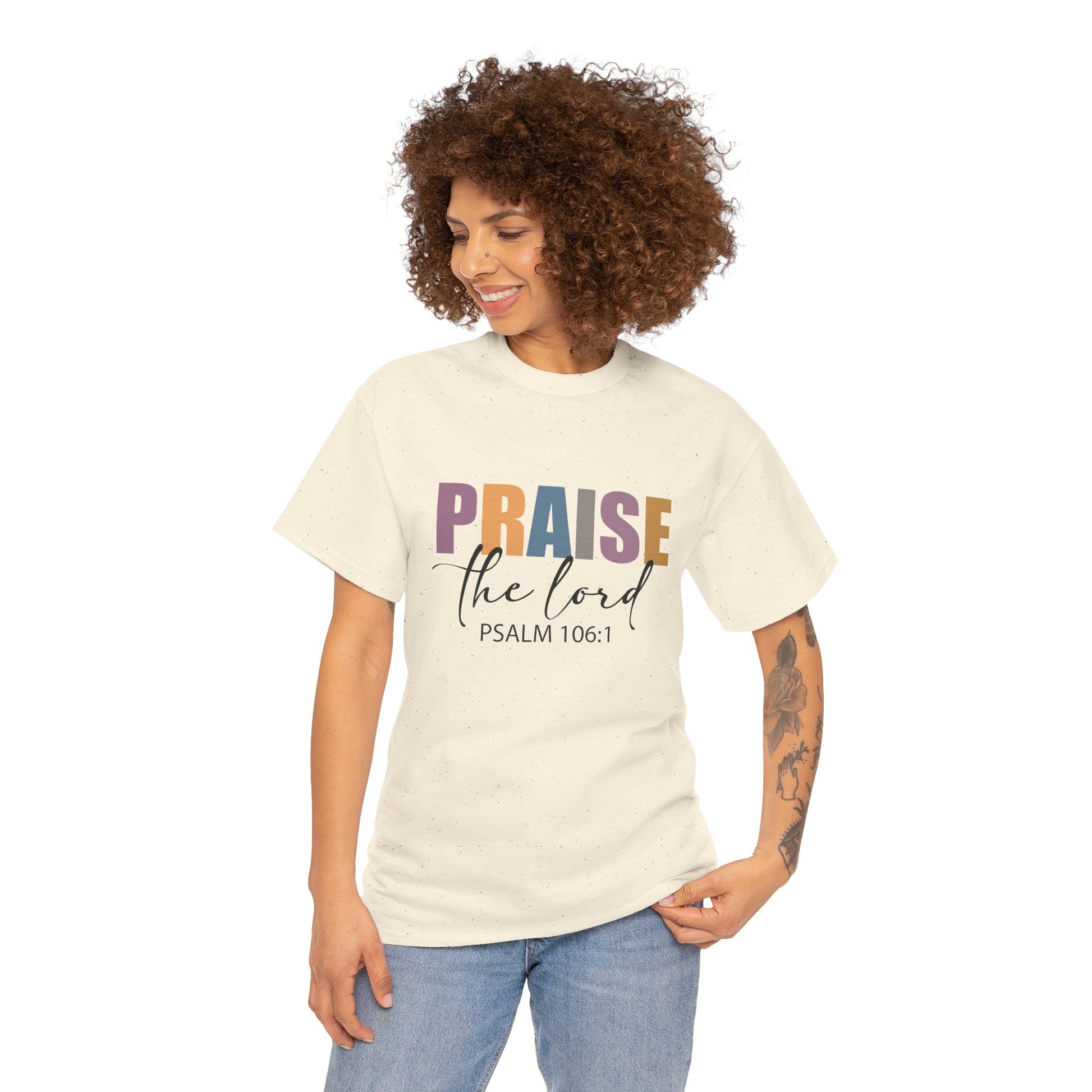 Praise the Lord Unisex Heavy Cotton Tee - Faith Inspired Apparel - Ileana Marie Designs