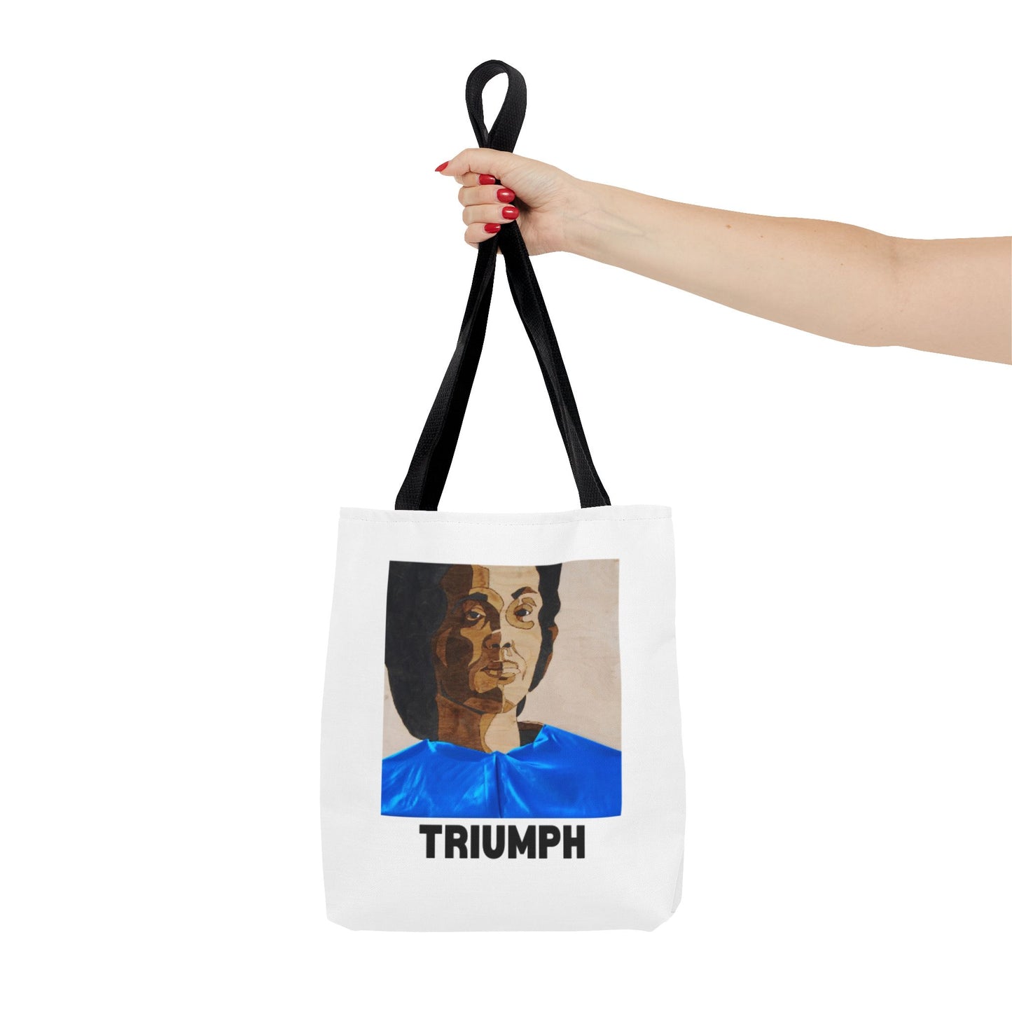 Triumph Tote Bag for Inspiration And Empowerment, Motivational Gift for Students, Eco-Friendly Shopping Bag, Artistic Statement