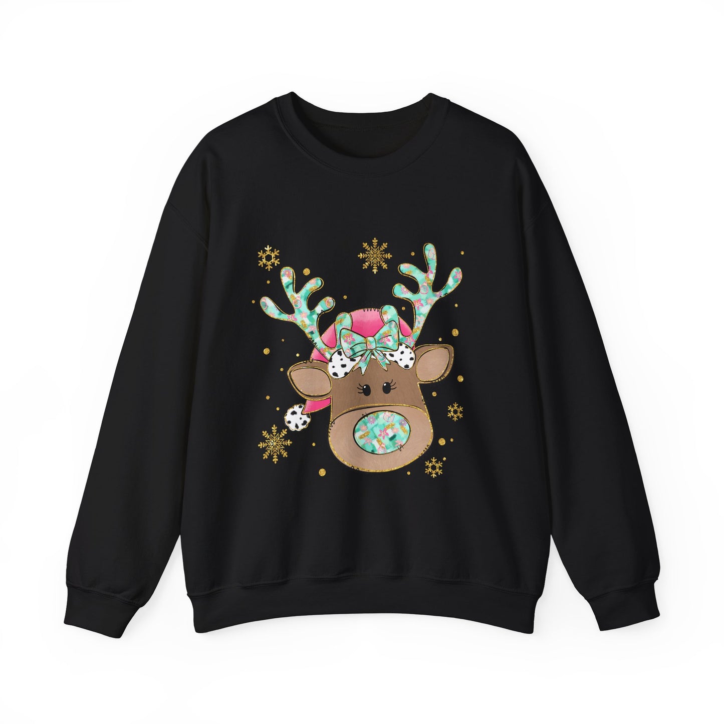 Cute Reindeer Holiday Sweatshirt for Women and Men - Ileana Marie Designs