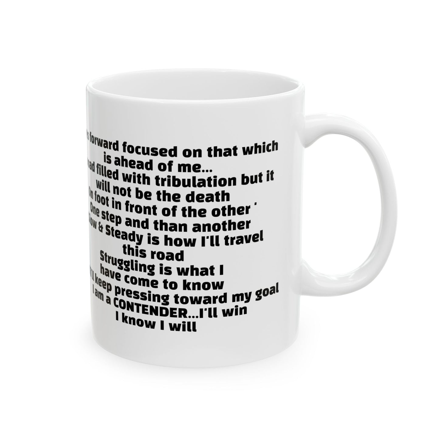 "Contender", Billie Holiday, Loved & Self-Discovery Quote, Inspirational Ceramic Mug