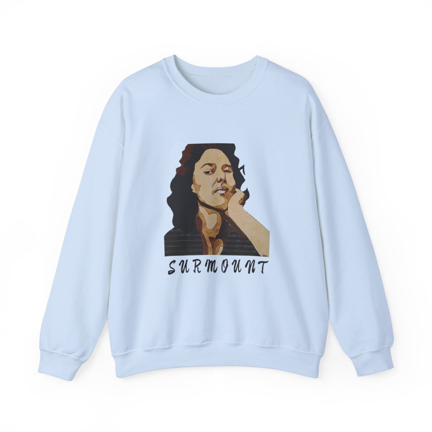 Cool Artistic Crewneck Sweatshirt - SURMOUNT, Unisex Gift, Casual Wear, Unique Art, Chill Vibe, Cozy Sweatshirt
