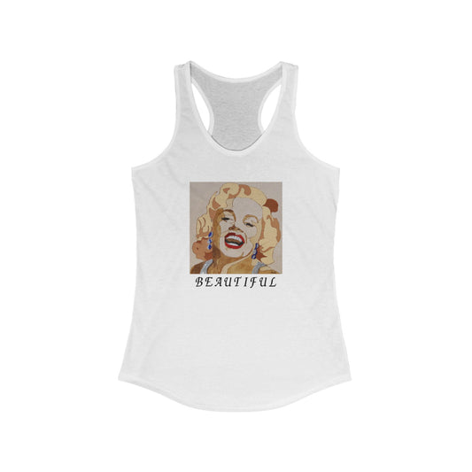 Retro Marilyn Monroe Racerback Tank - Beautiful Design, Summer Fashion, Gift, Female Empowerment, Casual Wear, Vintage Style
