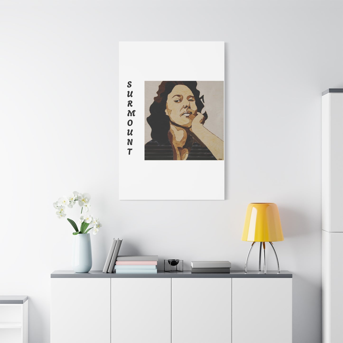 "Surmount", Dorothy Danbridge inspired  Contemporary Art Canvas Print - Modern Serene Portrait Decoration