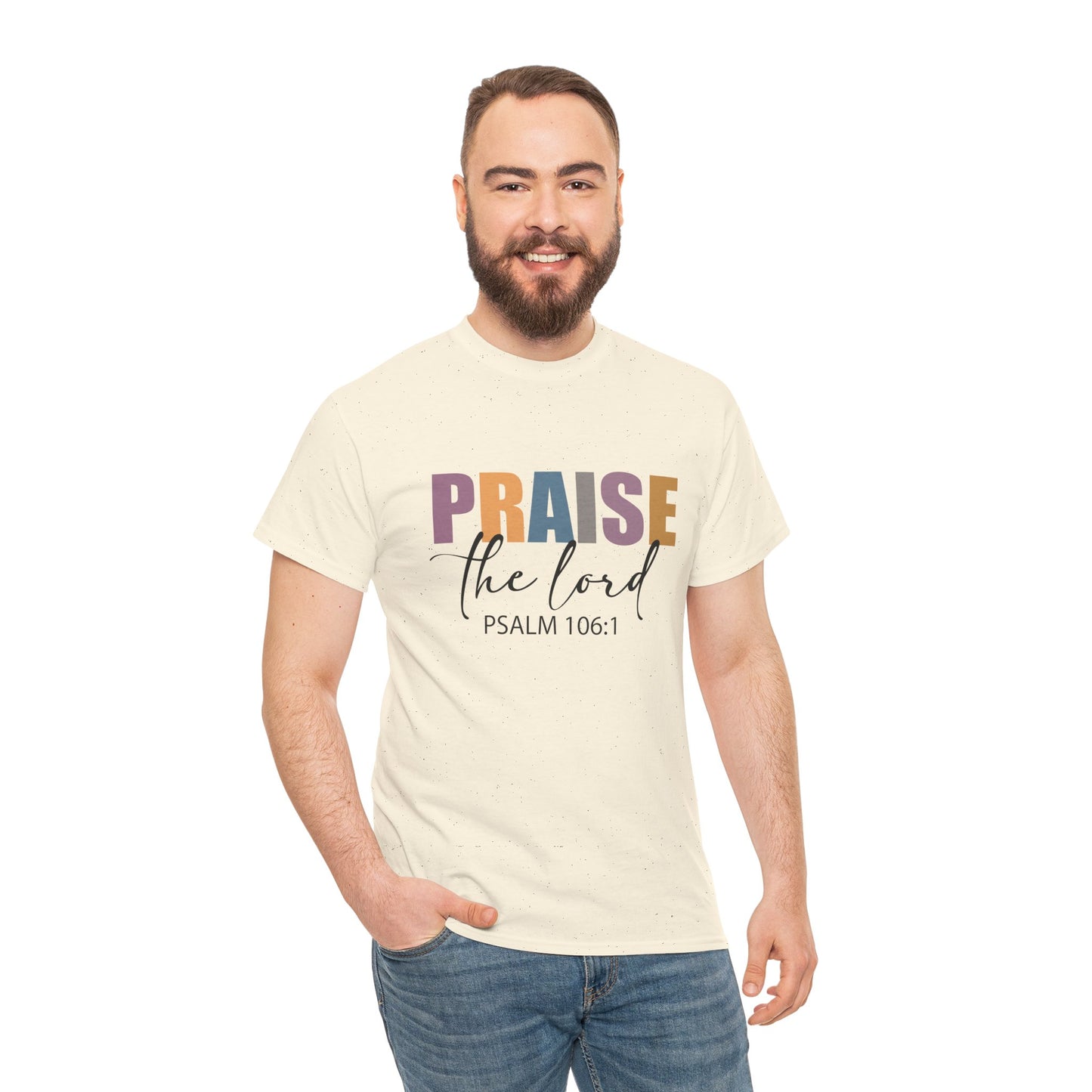 Praise the Lord Unisex Heavy Cotton Tee - Faith Inspired Apparel - Ileana Marie Designs