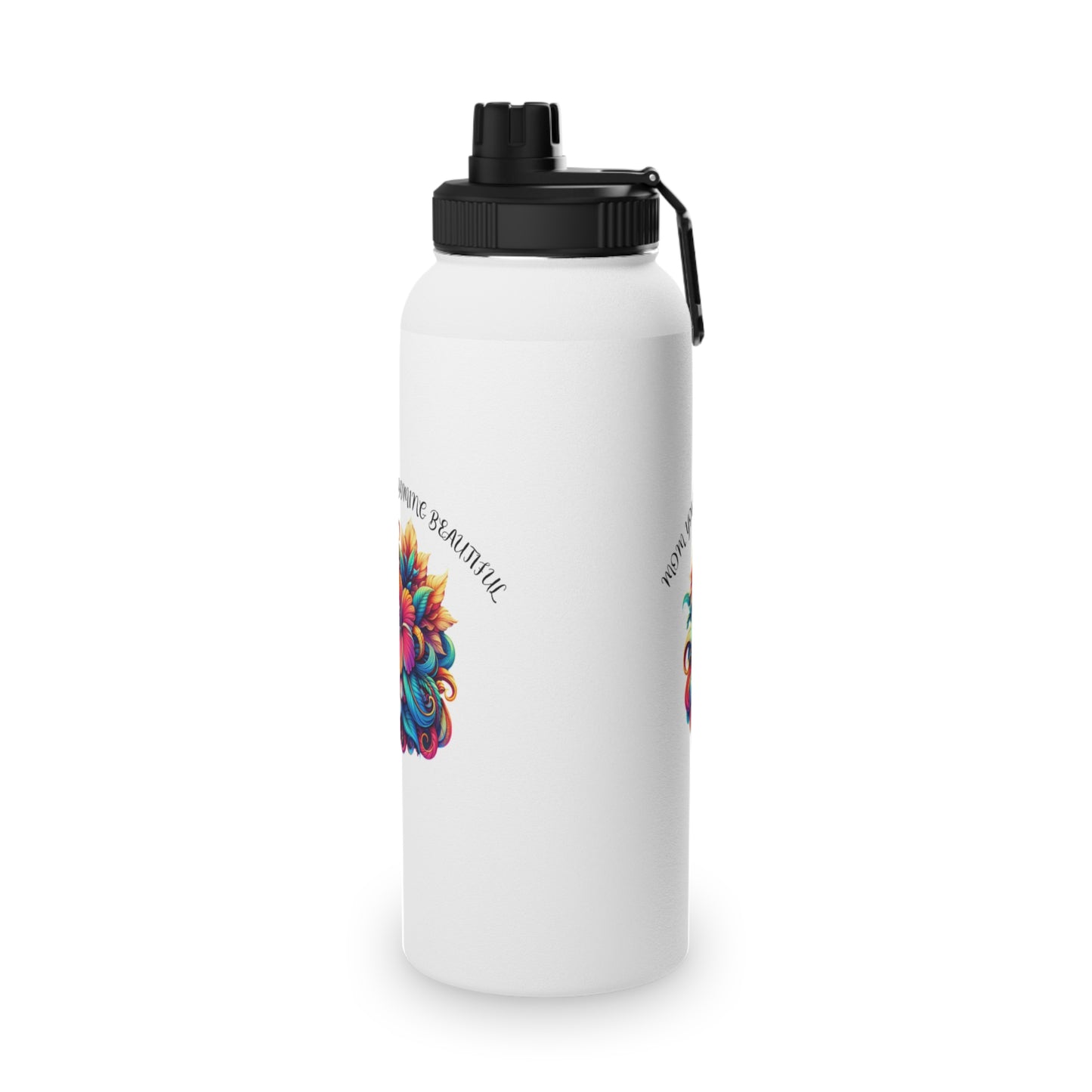 Floral Stainless Steel Water Bottle - Mom You're Blooming Beautiful