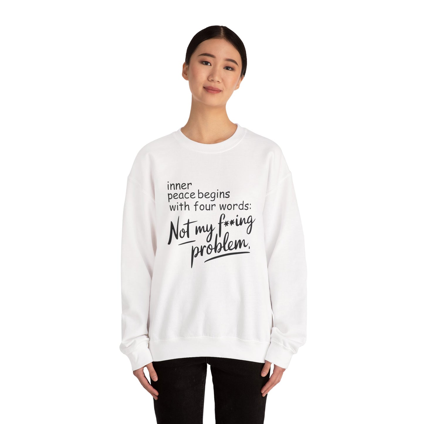 Funny Quote Crewneck Sweatshirt, Cozy Gift for Friends, Self-Care Apparel, Relaxed Fit Sweatshirt, Motivational Hoodie